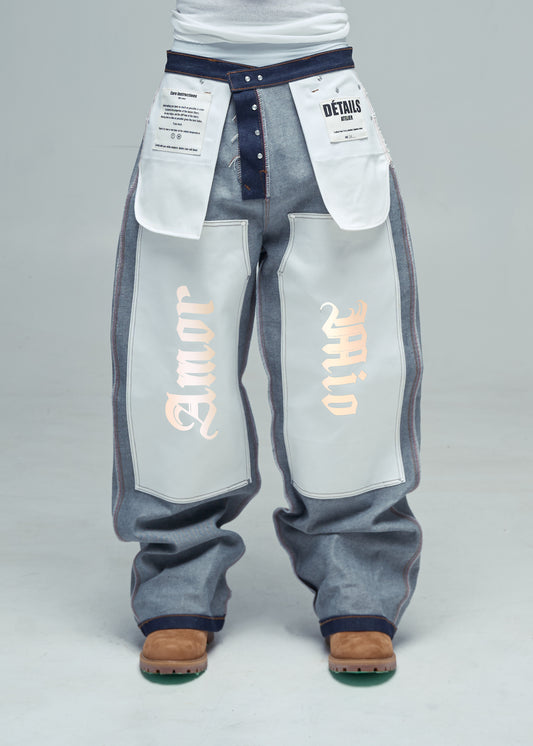 "Amor Mio" Reversible Jeans