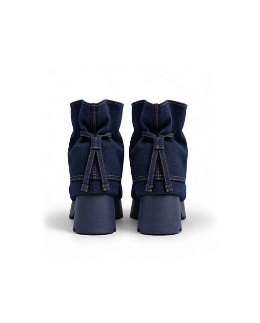 Denim Dustbag Boots X Jeune Couture
