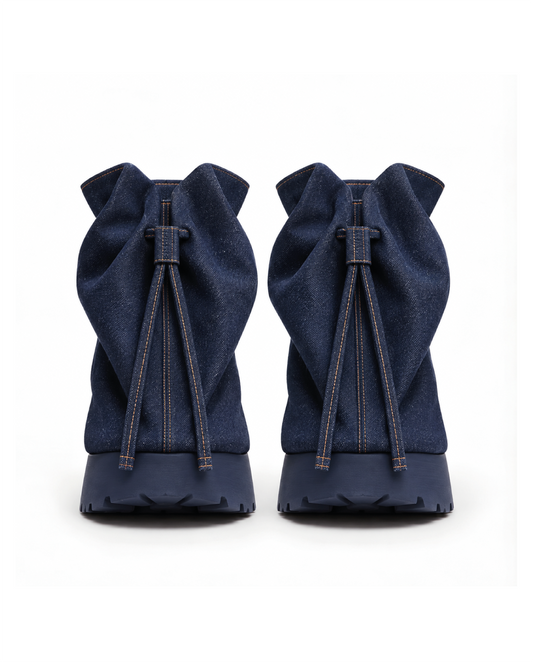 Denim Dustbag Boots X Jeune Couture